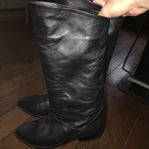 Leather boots
